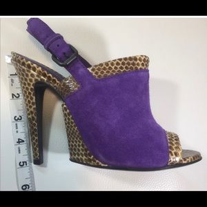 Bottega veneta suede and snake sandals